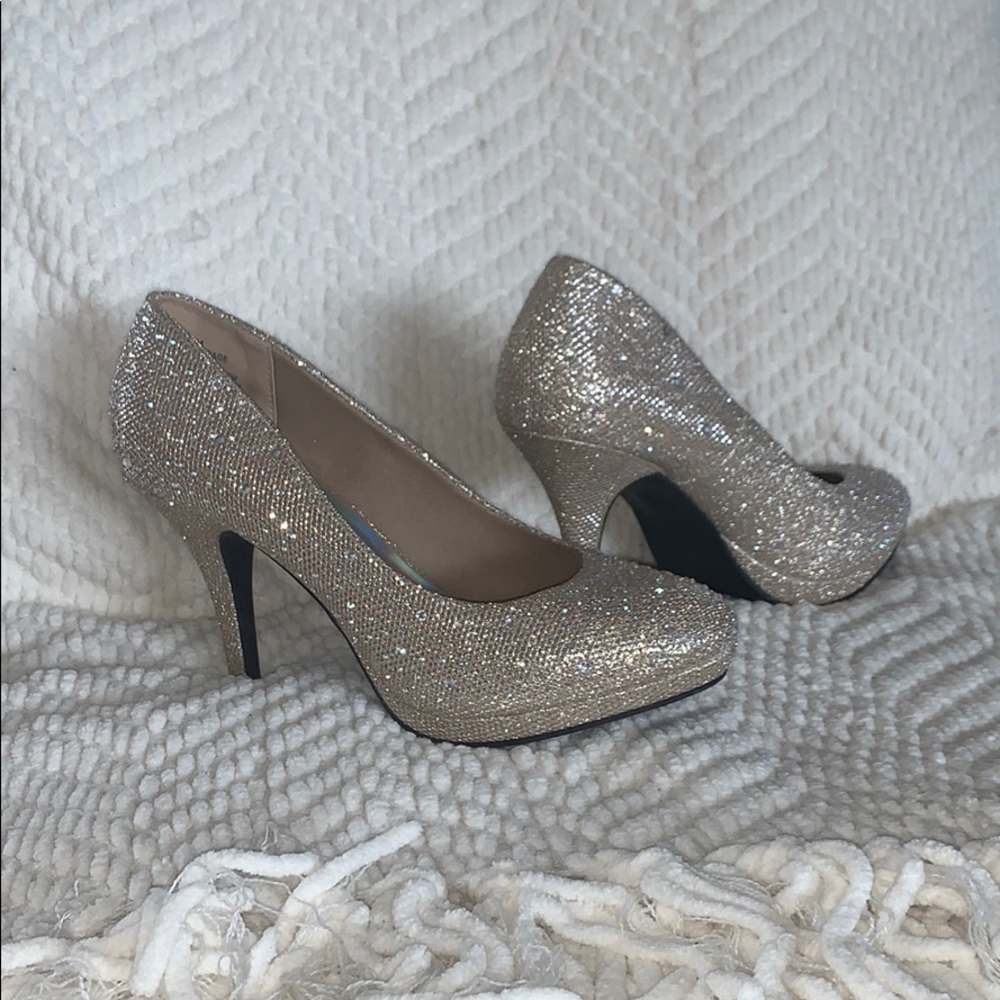 Gold Sparkle Heels